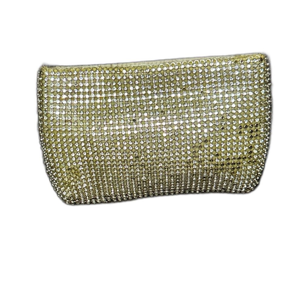 Gold Rhinestone Evening Clutch Bag